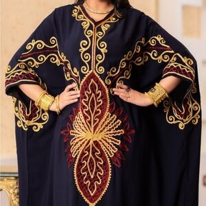 Elegant Embroidered Kaftan Dress, dress